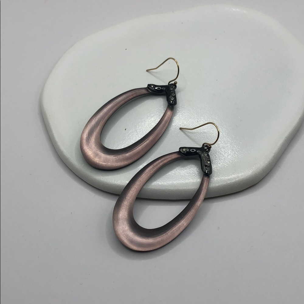 Alexis Bittar Long Dangle Drop Lucite Earrings 1/20 14KT Gold Hooks Designer